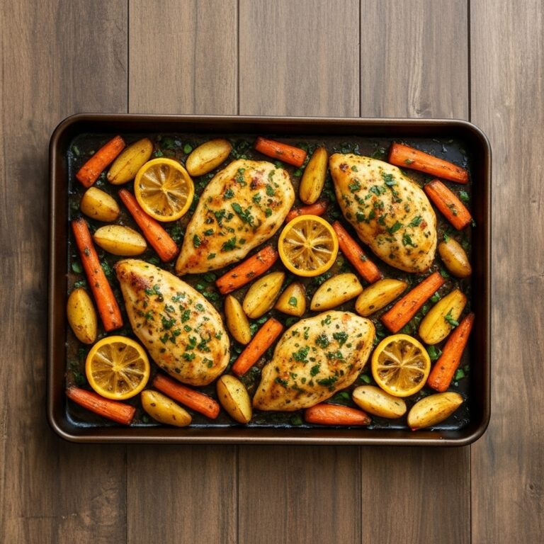 Ultimate Sheet Pan Lemon Herb Chicken with Caramelized Lemon & Roasted Vegetables